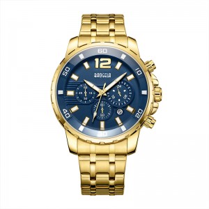 Baogela Quartz Men Gold Watch Top Brand Luxusní armáda Vojenská zápěstí hodinky Hodiny