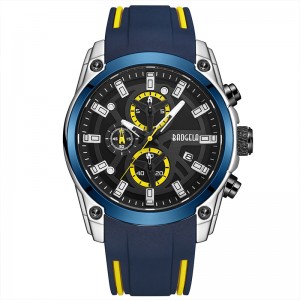 Baogela Men \\\\\'s Vojenská sport sleduje muži vodotěsné módní módní modrý silikonový popruh Wristwatch Man Luxury Top Track Watch 22705